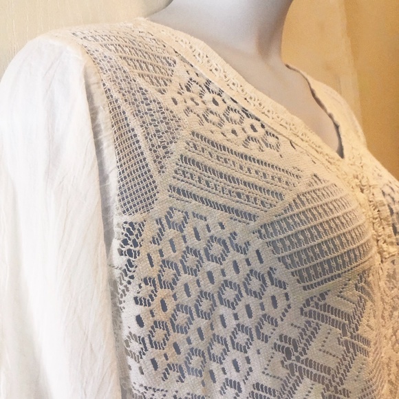 Lovely White Lacey Coverup Size: Large - Picture 3 of 8